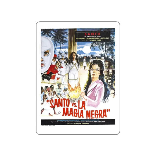 SANTO VS BLACK MAGIC WOMAN 1973 Movie Poster STICKER Vinyl Die-Cut Decal 2 Inch - The Sticker Space