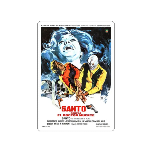 SANTO VS DOCTOR DEATH 1973 Movie Poster STICKER Vinyl Die-Cut Decal 2 Inch - The Sticker Space
