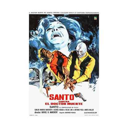 SANTO VS DOCTOR DEATH 1973 - Paper Movie Poster - The Sticker Space