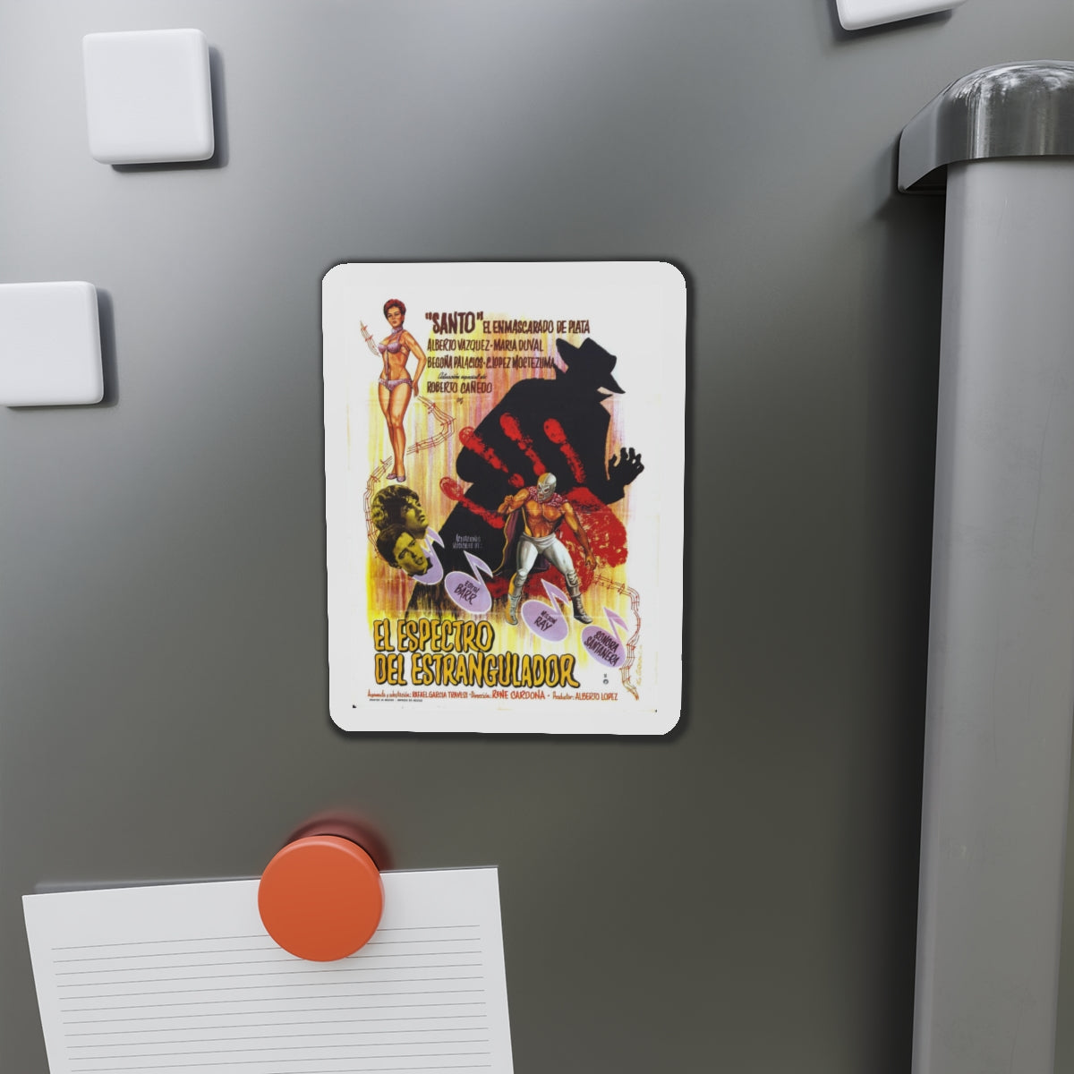 SANTO VS THE STRANGLER 1963 Movie Poster - Refrigerator Magnet-The Sticker Space