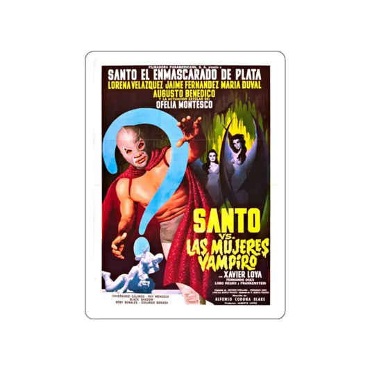 SANTO VS THE VAMPIRE WOMEN (2) 1962 Movie Poster STICKER Vinyl Die-Cut Decal 2 Inch - The Sticker Space