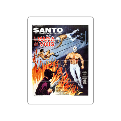 SANTO VS THE VICE MAFIA 1971 Movie Poster STICKER Vinyl Die-Cut Decal-White-The Sticker Space