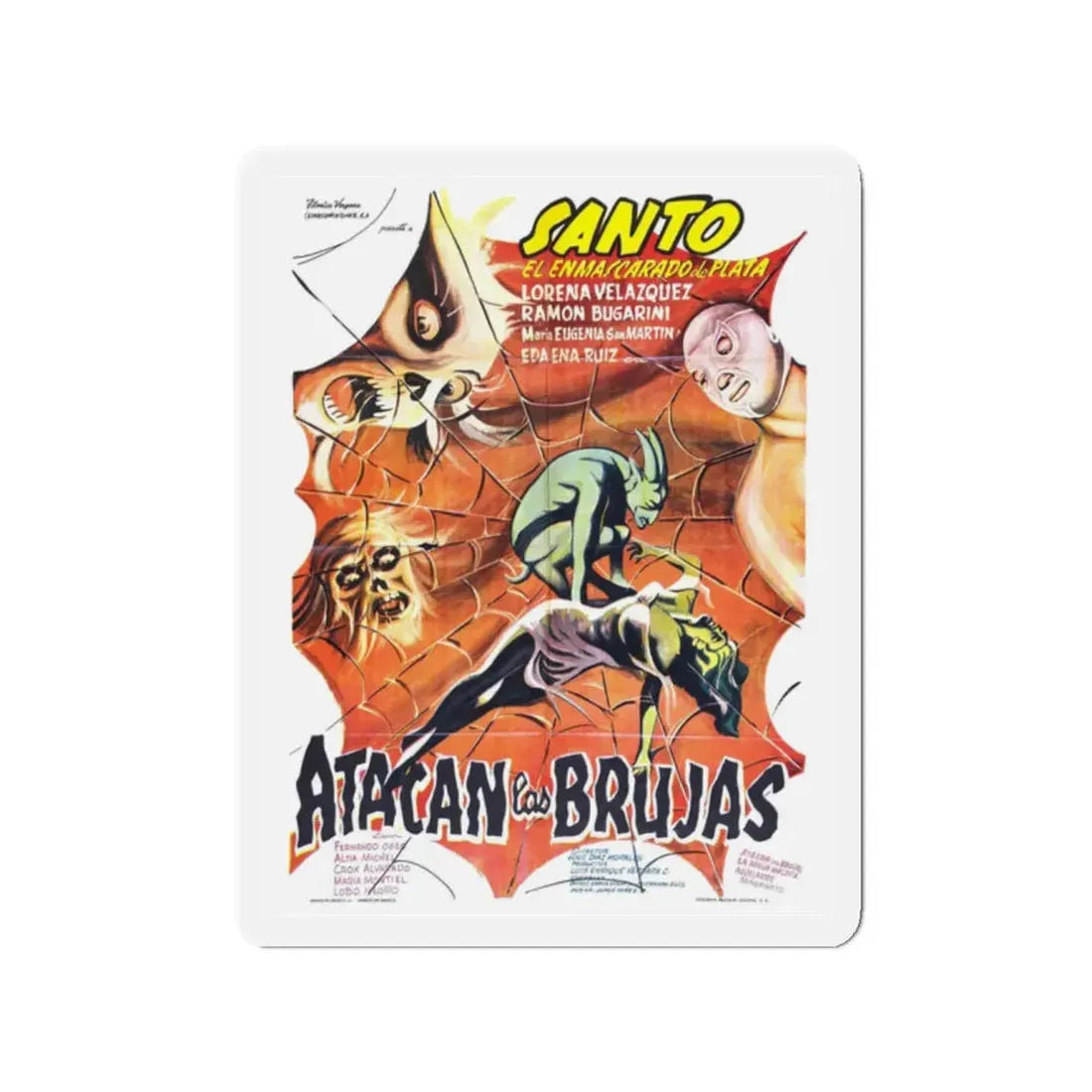 SANTO VS THE WITCHES 1968 Movie Poster - Refrigerator Magnet - The Sticker Space