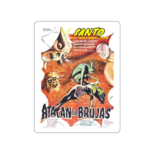 SANTO VS THE WITCHES 1968 Movie Poster STICKER Vinyl Die-Cut Decal 2 Inch - The Sticker Space