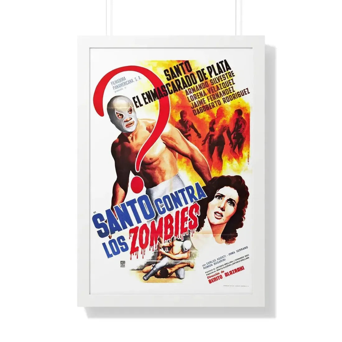 SANTO VS THE ZOMBIES 1961 - Framed Movie Poster - The Sticker Space