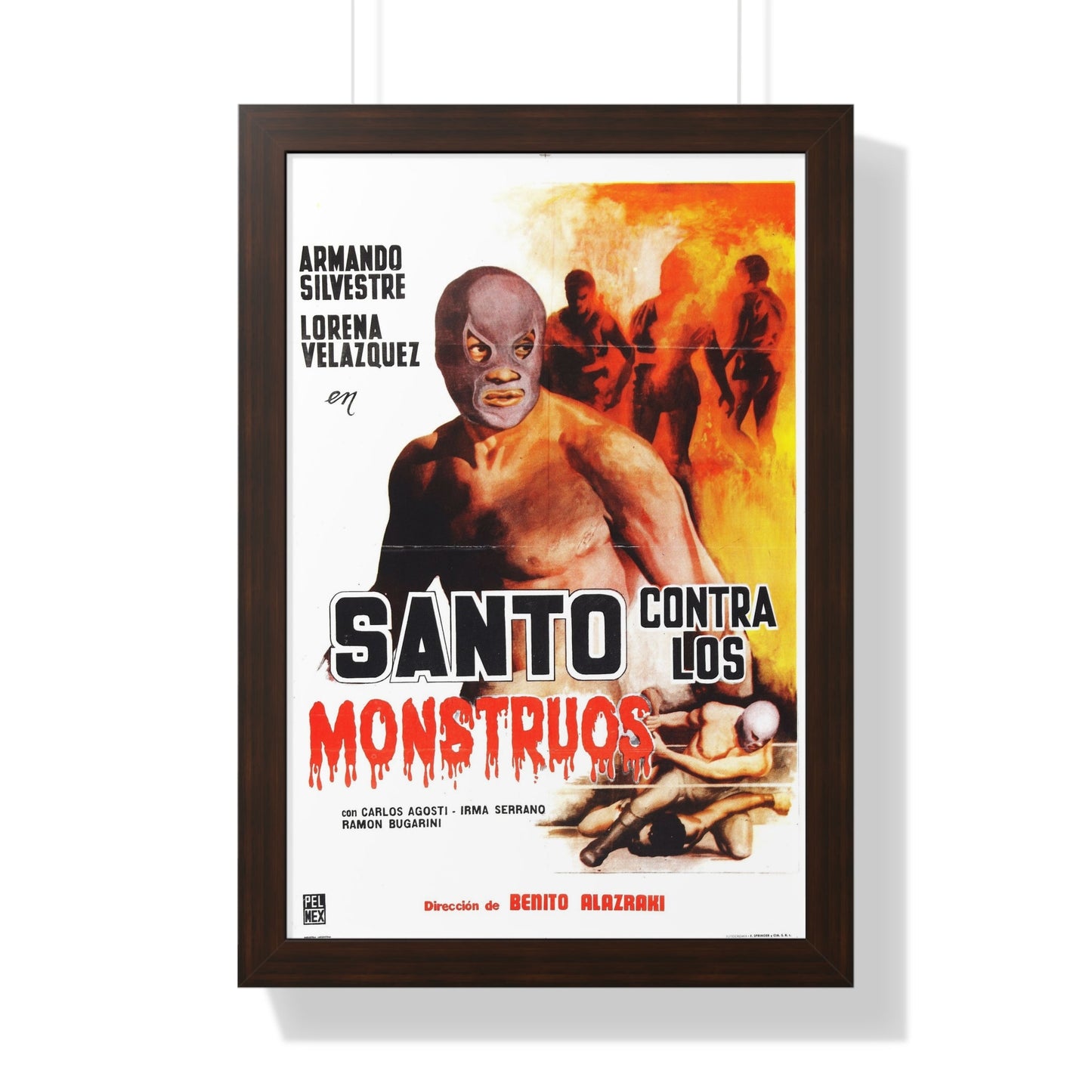 SANTO VS THE ZOMBIES (3) 1961 - Framed Movie Poster-16″ x 24″-The Sticker Space