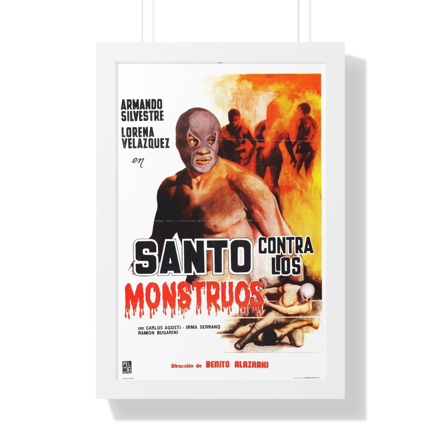 SANTO VS THE ZOMBIES (3) 1961 - Framed Movie Poster-16″ x 24″-The Sticker Space