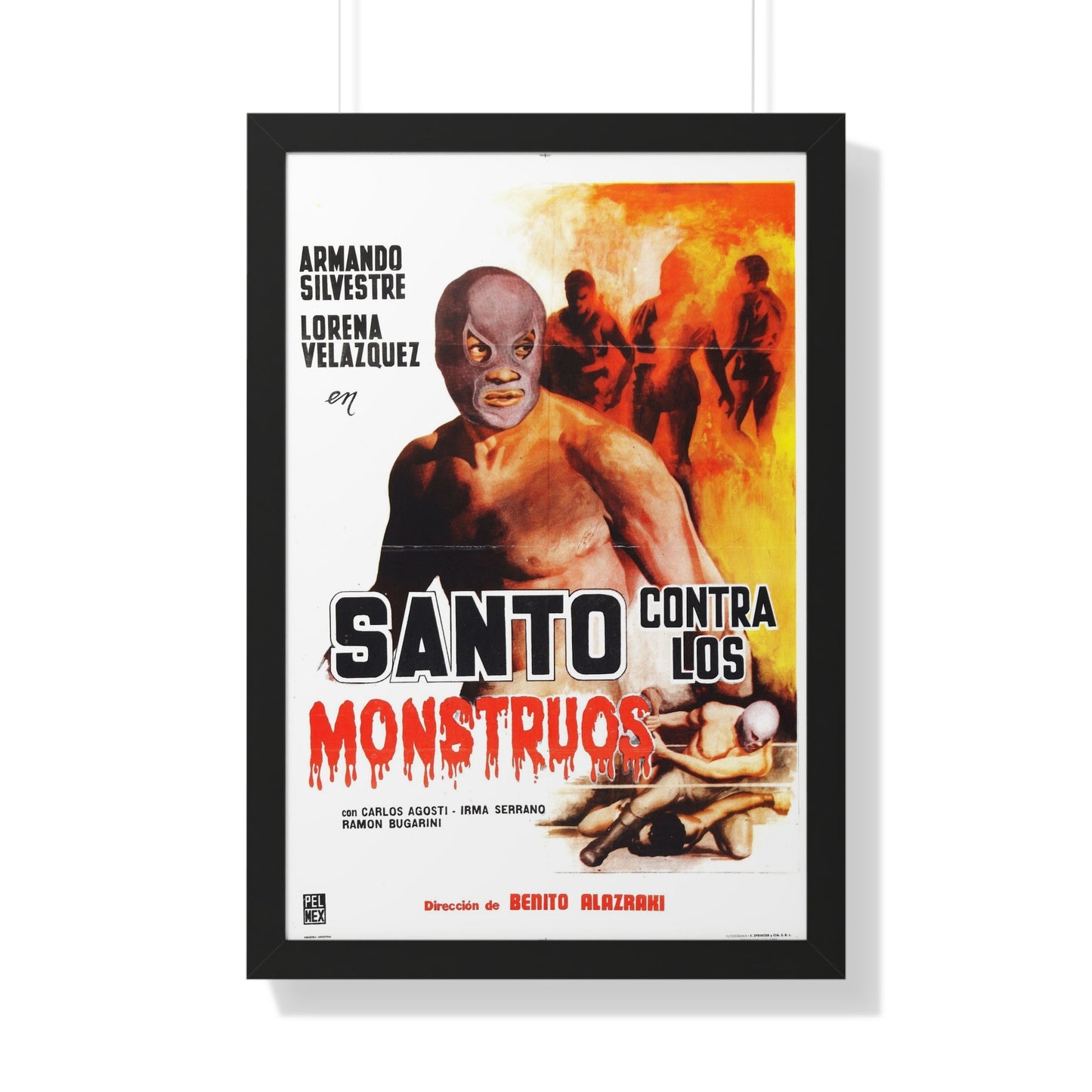 SANTO VS THE ZOMBIES (3) 1961 - Framed Movie Poster-20" x 30"-The Sticker Space