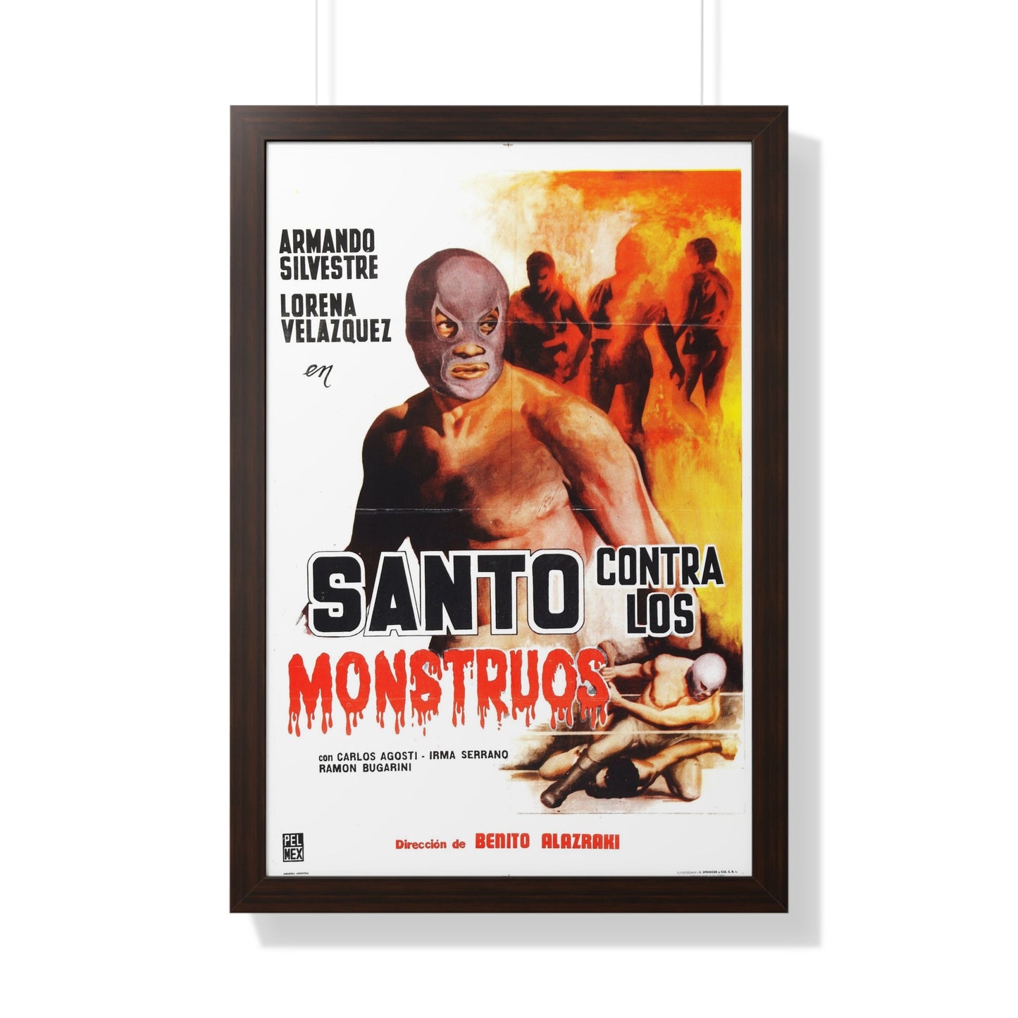 SANTO VS THE ZOMBIES (3) 1961 - Framed Movie Poster-20" x 30"-The Sticker Space