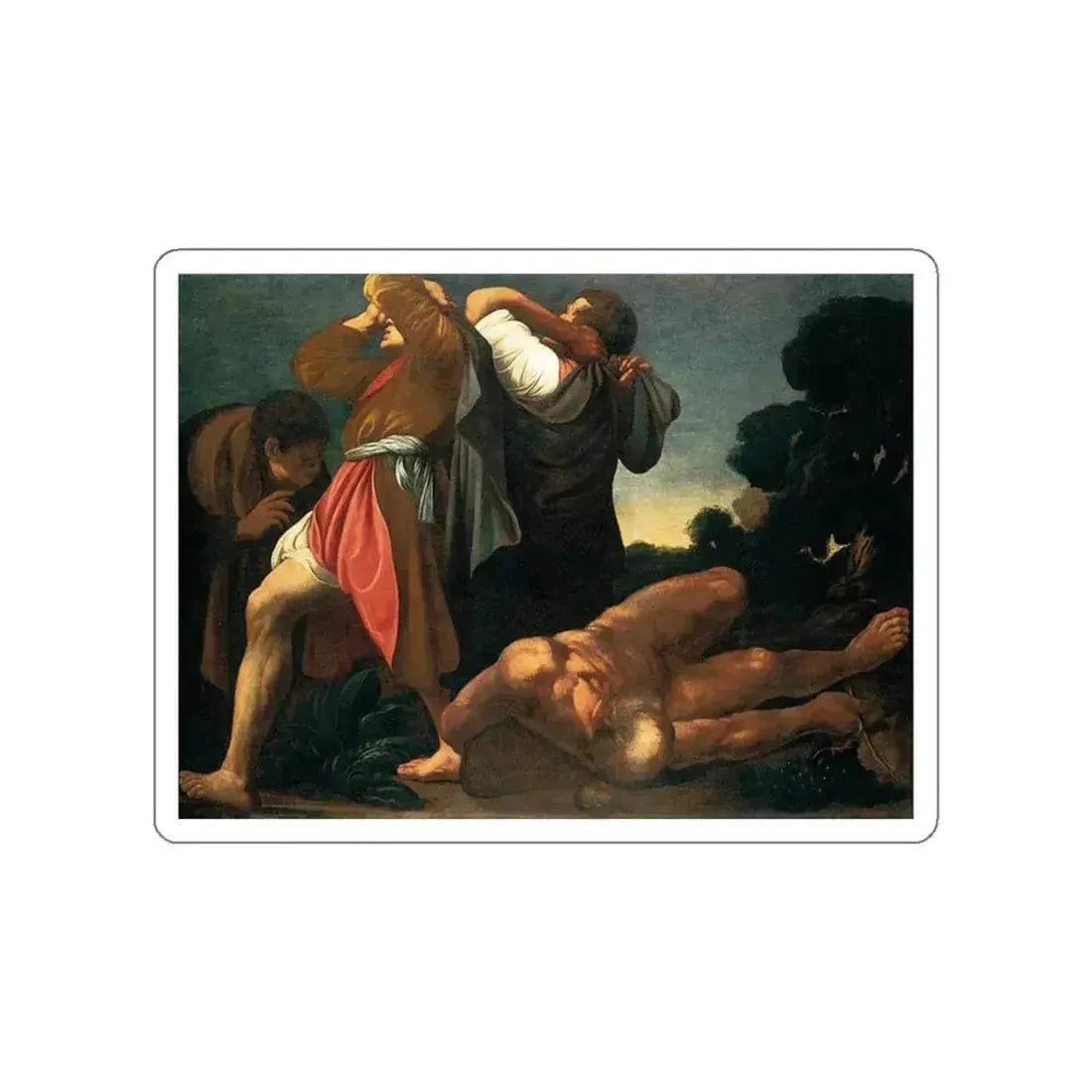 SARACENI, Carlo - Drunkenness of Noah (Artwork) STICKER Vinyl Die-Cut Decal White Die-Cut 6 Inch - The Sticker Space