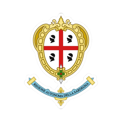 Sardegna-Stemma (Italy) (Coat of Arms) STICKER Vinyl Kiss-Cut Decal 2 Inch White - The Sticker Space