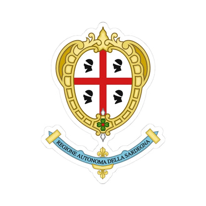 Sardegna-Stemma (Italy) (Coat of Arms) STICKER Vinyl Kiss-Cut Decal 3 Inch White - The Sticker Space