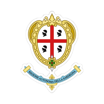 Sardegna-Stemma (Italy) (Coat of Arms) STICKER Vinyl Kiss-Cut Decal 4 Inch White - The Sticker Space