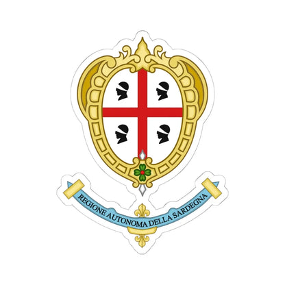 Sardegna-Stemma (Italy) (Coat of Arms) STICKER Vinyl Kiss-Cut Decal 6 Inch White - The Sticker Space