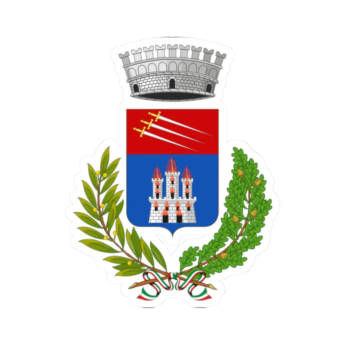 Sarego-Stemma (Italy) (Coat of Arms) STICKER Vinyl Kiss-Cut Decal 2 Inch White - The Sticker Space