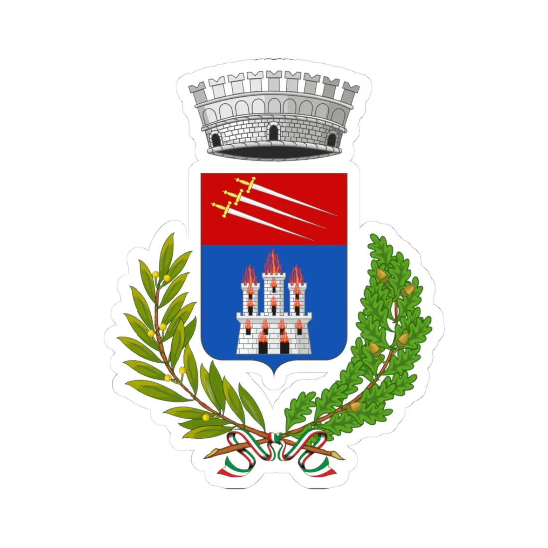 Sarego-Stemma (Italy) (Coat of Arms) STICKER Vinyl Kiss-Cut Decal 3 Inch White - The Sticker Space