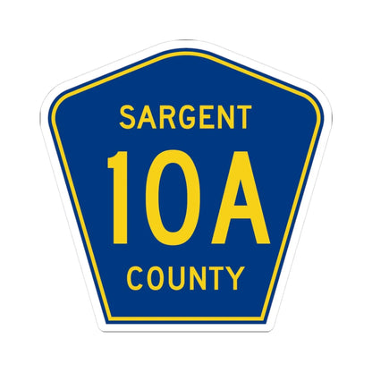 Sargent County Route 10A ND (North Dakota) (Road Sign) STICKER Vinyl Kiss-Cut Decal 3 Inch White - The Sticker Space