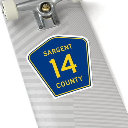 Sargent County Route 14 ND (North Dakota) (Road Sign) STICKER Vinyl Kiss-Cut Decal - The Sticker Space