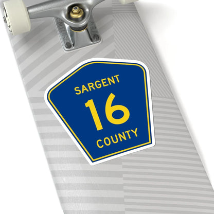 Sargent County Route 16 ND (North Dakota) (Road Sign) STICKER Vinyl Kiss-Cut Decal - The Sticker Space