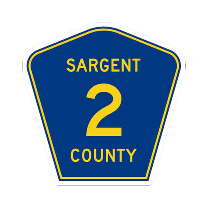 Sargent County Route 2 ND (North Dakota) (Road Sign) STICKER Vinyl Kiss-Cut Decal 2 Inch White - The Sticker Space