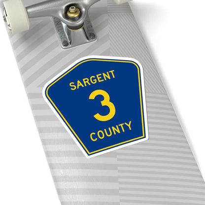 Sargent County Route 3 ND (North Dakota) (Road Sign) STICKER Vinyl Kiss-Cut Decal - The Sticker Space