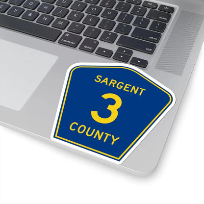 Sargent County Route 3 ND (North Dakota) (Road Sign) STICKER Vinyl Kiss-Cut Decal - The Sticker Space