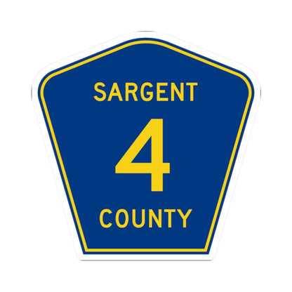 Sargent County Route 4 ND (North Dakota) (Road Sign) STICKER Vinyl Kiss-Cut Decal 2 Inch White - The Sticker Space