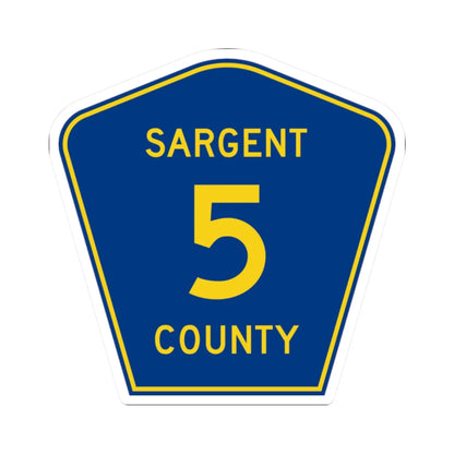 Sargent County Route 5 ND (North Dakota) (Road Sign) STICKER Vinyl Kiss-Cut Decal 2 Inch White - The Sticker Space