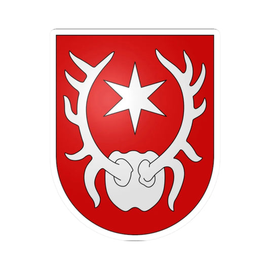Sarnen-coat of arms (Switzerland) (Coat of Arms) STICKER Vinyl Kiss-Cut Decal 2 Inch White - The Sticker Space