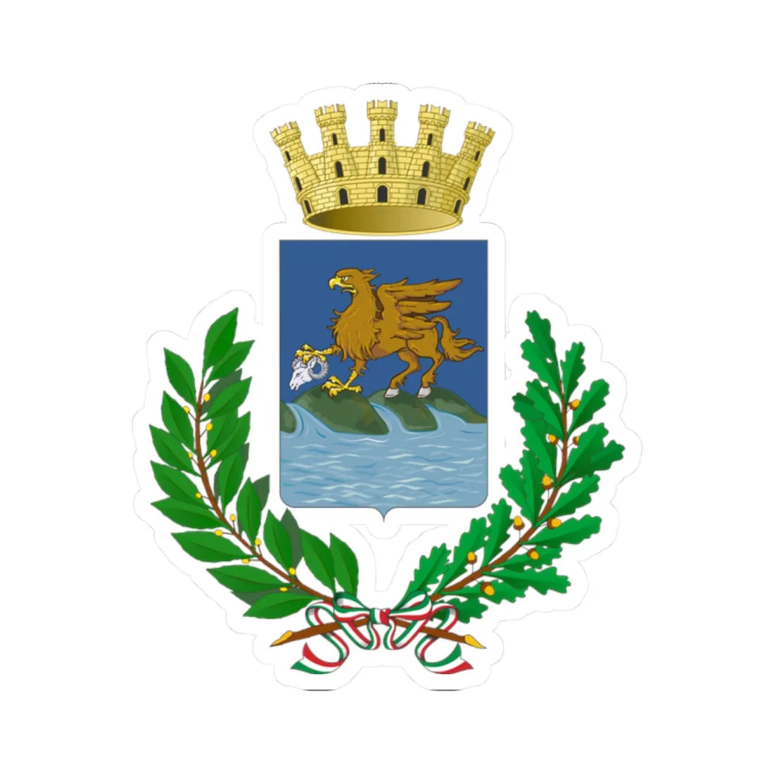 Sarno-Stemma (Italy) (Coat of Arms) STICKER Vinyl Kiss-Cut Decal - The Sticker Space