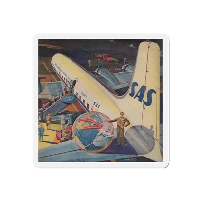 SAS, 1956 (Magazine Illustration) Refrigerator Magnet 5 Inch Die-Cut - The Sticker Space