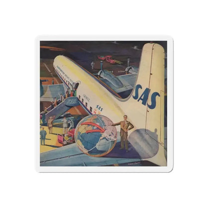 SAS, 1956 (Magazine Illustration) Refrigerator Magnet 6 Inch Die-Cut - The Sticker Space