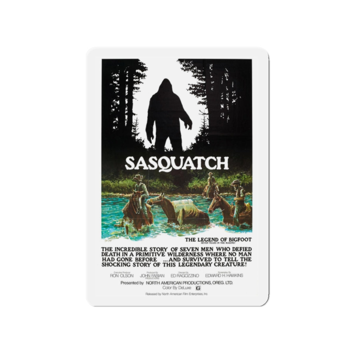 SASQUATCH 1976 Movie Poster - Refrigerator Magnet-2" x 2"-The Sticker Space