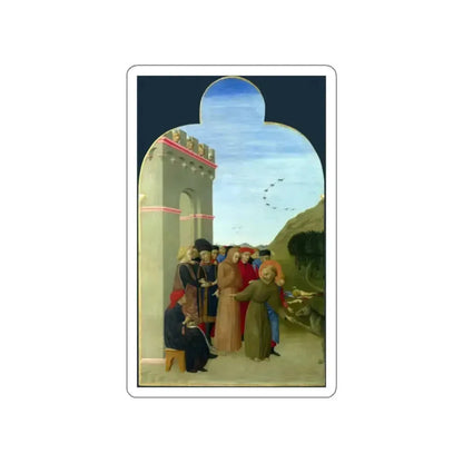 SASSETTA - The Wolf of Gubbio (Artwork) STICKER Vinyl Die-Cut Decal White Die-Cut 2 Inch - The Sticker Space