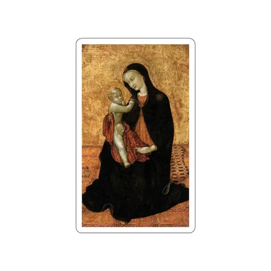 SASSETTA  - Virgin of Humility (Artwork) STICKER Vinyl Die-Cut Decal White Die-Cut 2 Inch - The Sticker Space