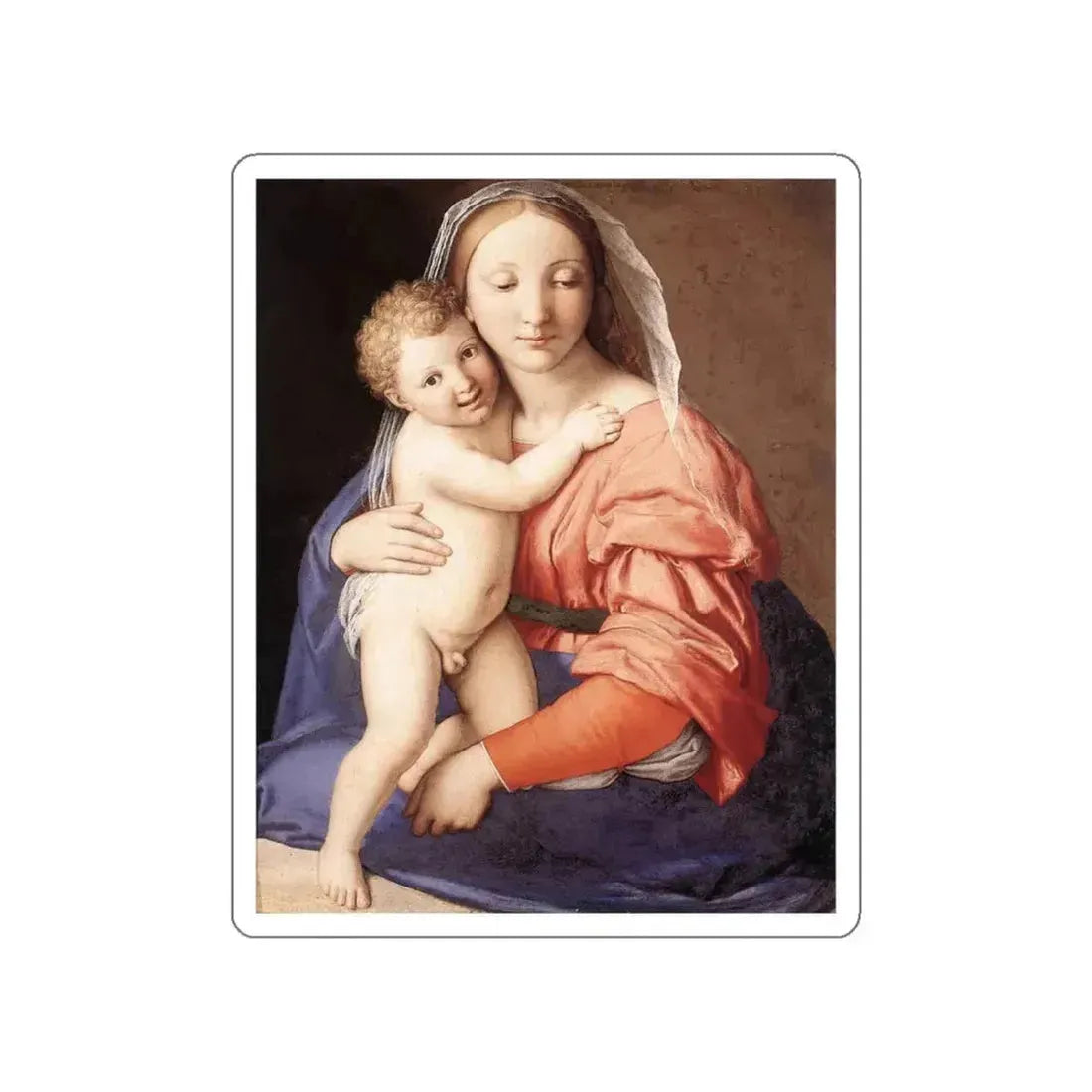 SASSOFERRATO - Madonna and Child (Artwork) STICKER Vinyl Die-Cut Decal White Die-Cut 6 Inch - The Sticker Space