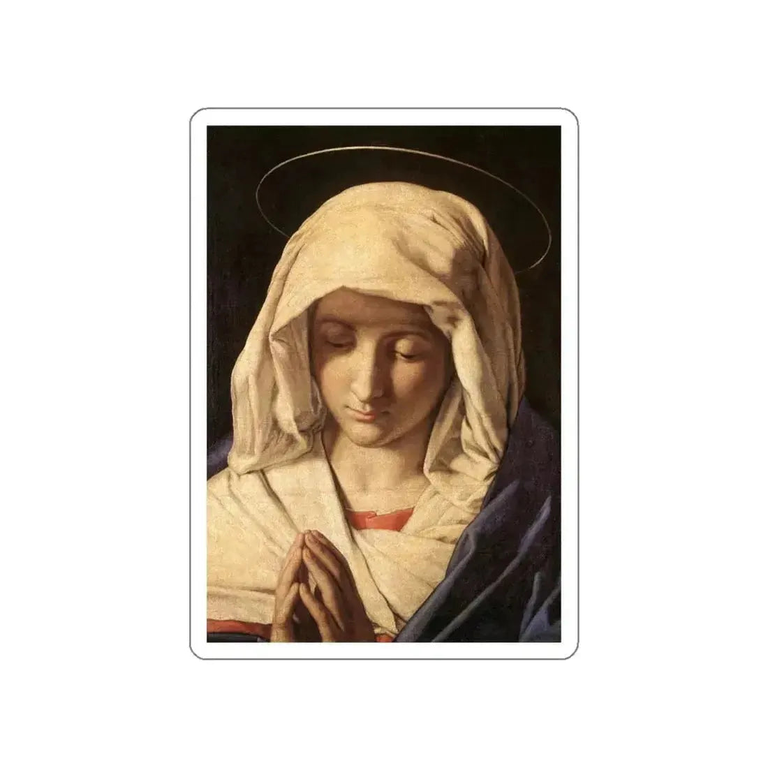 SASSOFERRATO - Madonna in Prayer (Artwork) STICKER Vinyl Die-Cut Decal White Die-Cut 4 Inch - The Sticker Space