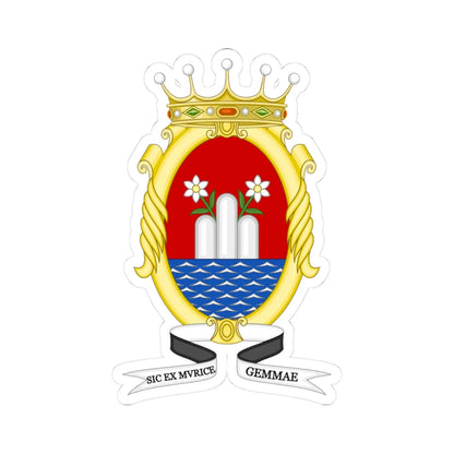 Sassuolo-Stemma (Italy) (Coat of Arms) STICKER Vinyl Kiss-Cut Decal 3 Inch White - The Sticker Space