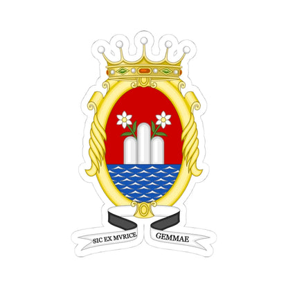 Sassuolo-Stemma (Italy) (Coat of Arms) STICKER Vinyl Kiss-Cut Decal 4 Inch White - The Sticker Space