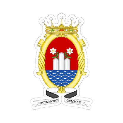 Sassuolo-Stemma (Italy) (Coat of Arms) STICKER Vinyl Kiss-Cut Decal 6 Inch White - The Sticker Space