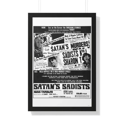 SATAN'S SADISTS 1969 - Framed Movie Poster 20" x 30" Black - The Sticker Space