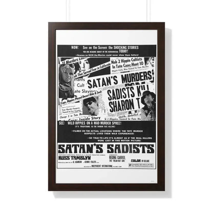 SATAN'S SADISTS 1969 - Framed Movie Poster 20" x 30" Walnut - The Sticker Space