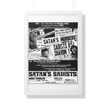 SATAN'S SADISTS 1969 - Framed Movie Poster 20" x 30" White - The Sticker Space