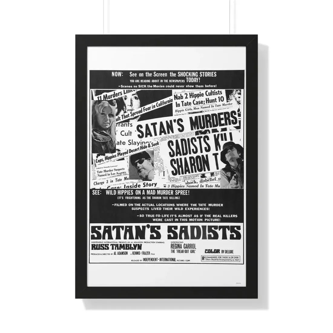 SATAN'S SADISTS 1969 - Framed Movie Poster - The Sticker Space