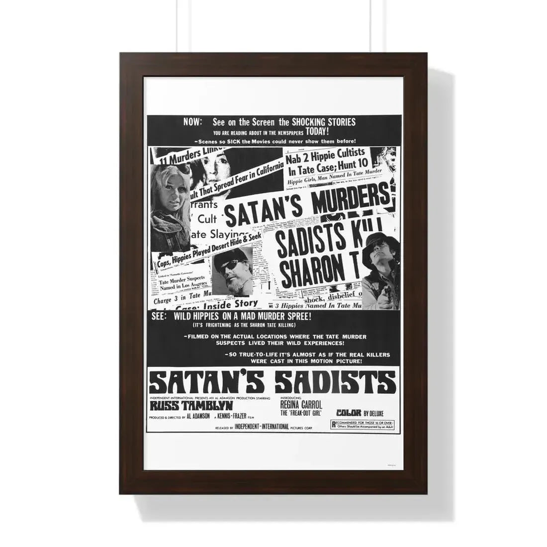 SATAN'S SADISTS 1969 - Framed Movie Poster - The Sticker Space