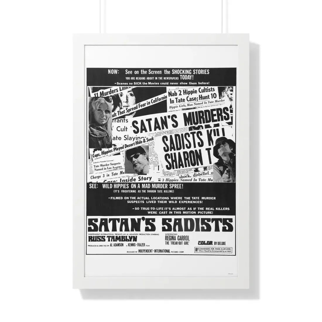 SATAN'S SADISTS 1969 - Framed Movie Poster - The Sticker Space