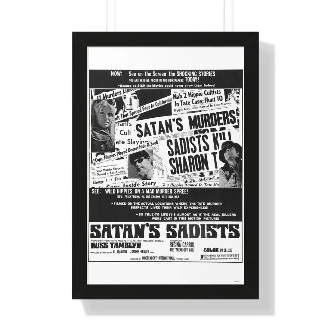 SATAN'S SADISTS 1969 - Framed Movie Poster - The Sticker Space