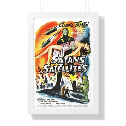 SATAN'S SATELITES 1958 - Framed Movie Poster 16″ x 24″ White - The Sticker Space