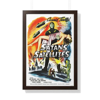 SATAN'S SATELITES 1958 - Framed Movie Poster 20" x 30" Walnut - The Sticker Space