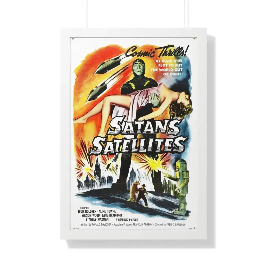 SATAN'S SATELITES 1958 - Framed Movie Poster 20" x 30" White - The Sticker Space